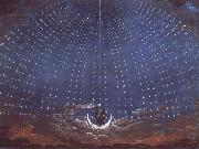 Karl friedrich schinkel In the palace of the Queen of the Night,decor for Mazart-s opera Die Zauberflote oil painting